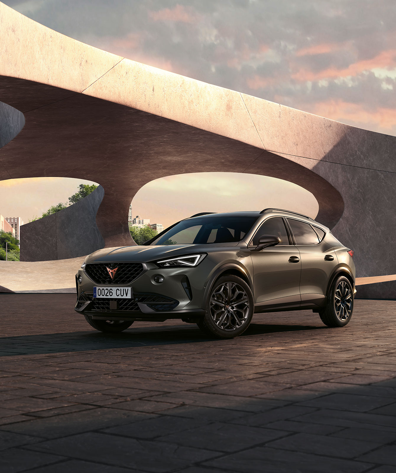 cupra formentor vz tribe edition cliff grey front view
