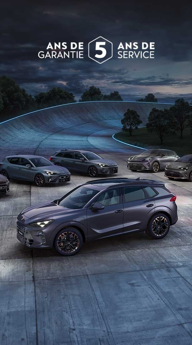 La gamme CUPRA sur le trajet de Barcelone