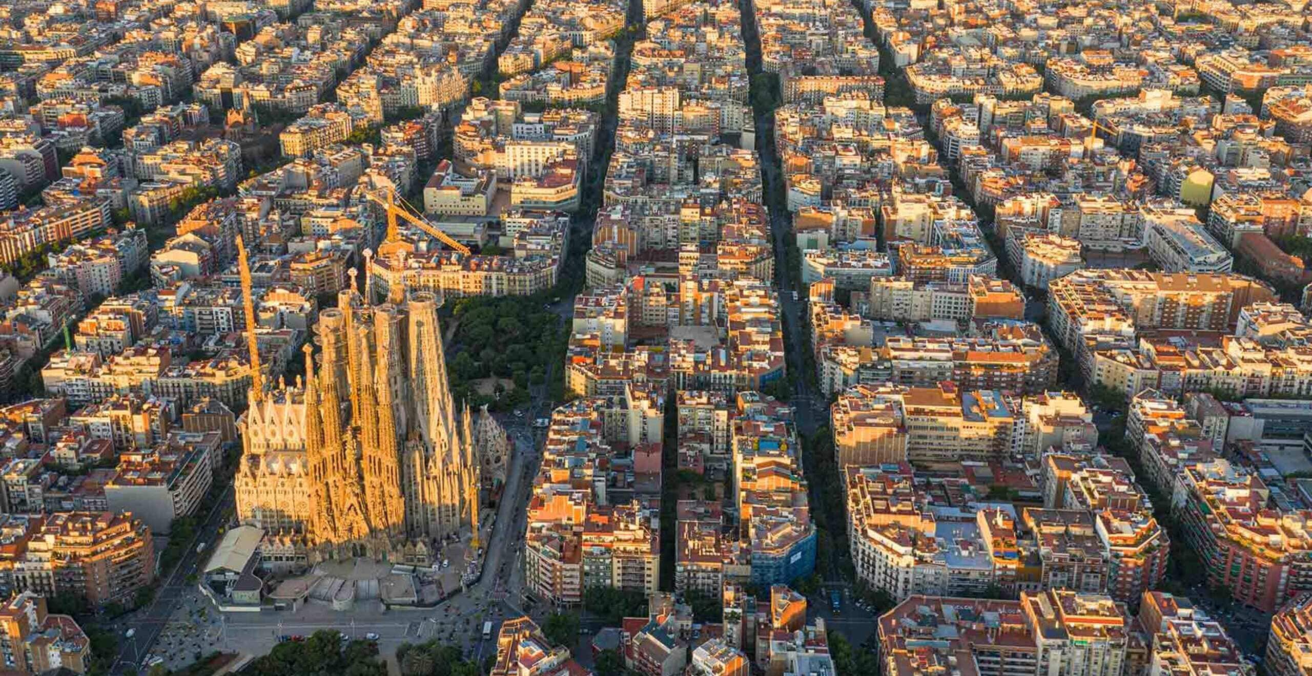 Barcelona city von oben