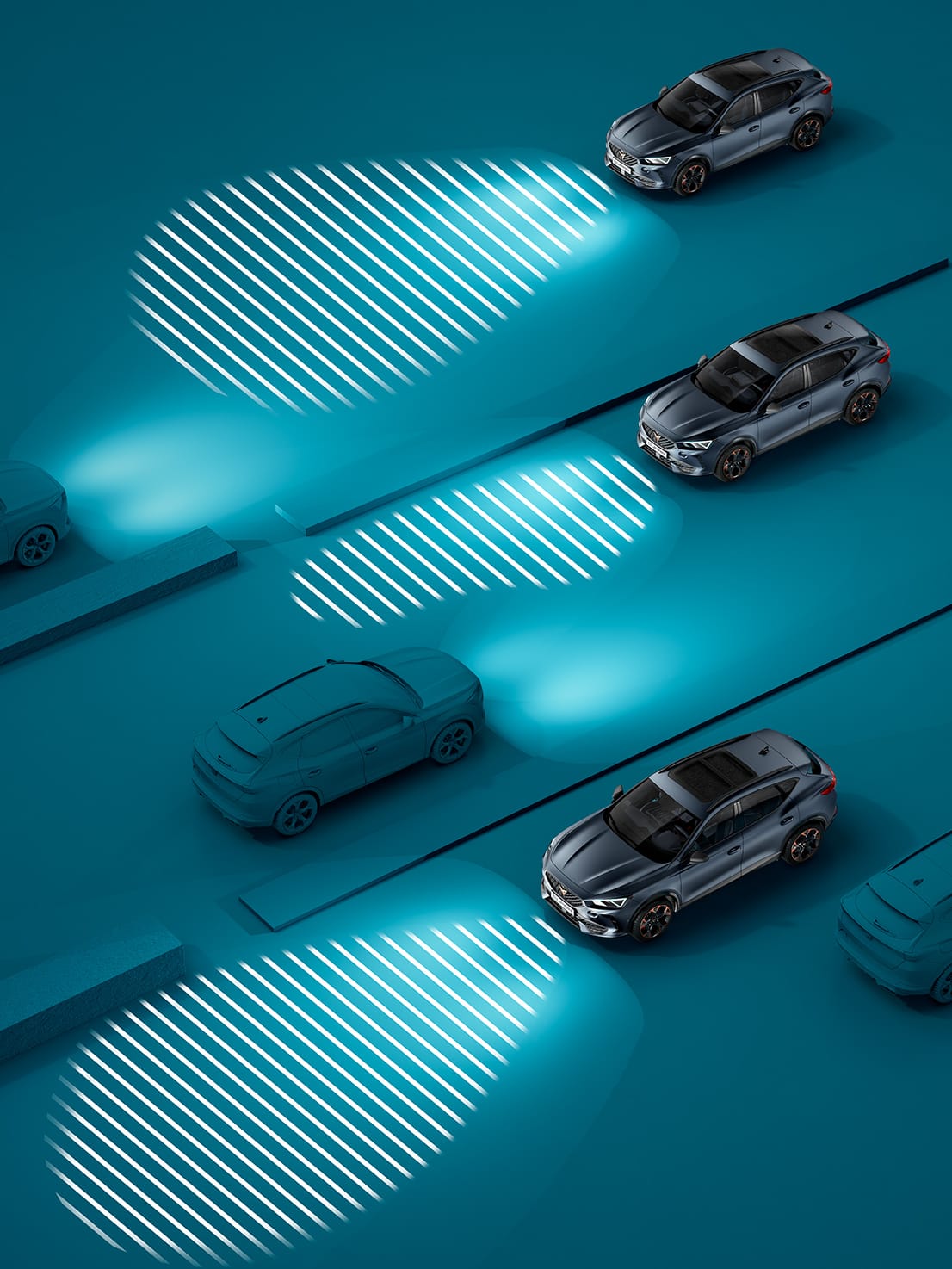 neuer cupra formentor kompakt-suv mit high-beam-fernlichtassistent 