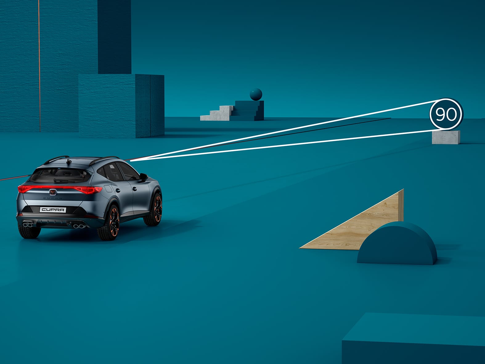 La nuova CUPRA Leon Sportstourer eHybrid family car sportiva con tecnologia di riconoscimento del traffico