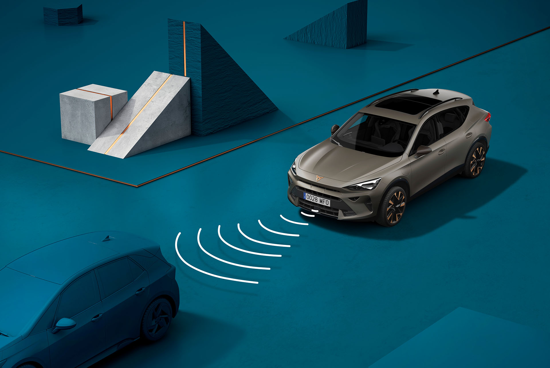 So nutzen Sie den neuen CUPRA Formentor 2024 und die Geschwindigkeitsregelanlage mit Distanzkontrolle (Adaptive Cruise Control), Visualisierung.