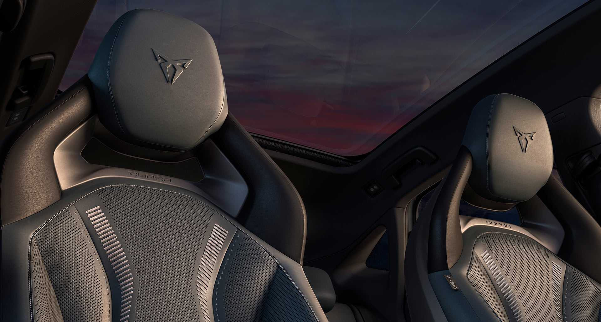Schalensitze mit Hero Enceladus grey des 2024 CUPRA Tavascan 