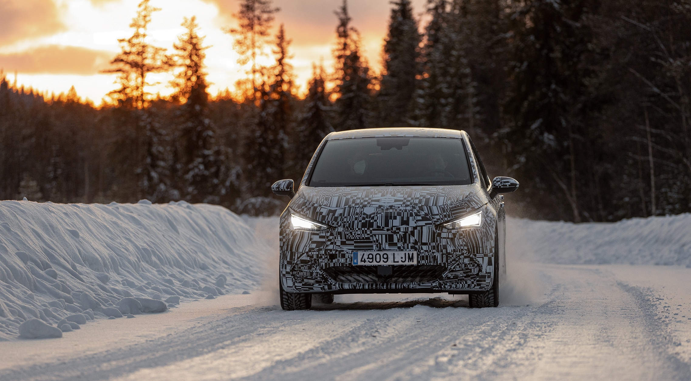 CUPRA Born electric winter testing. CUPRA Born electric winter testing.
