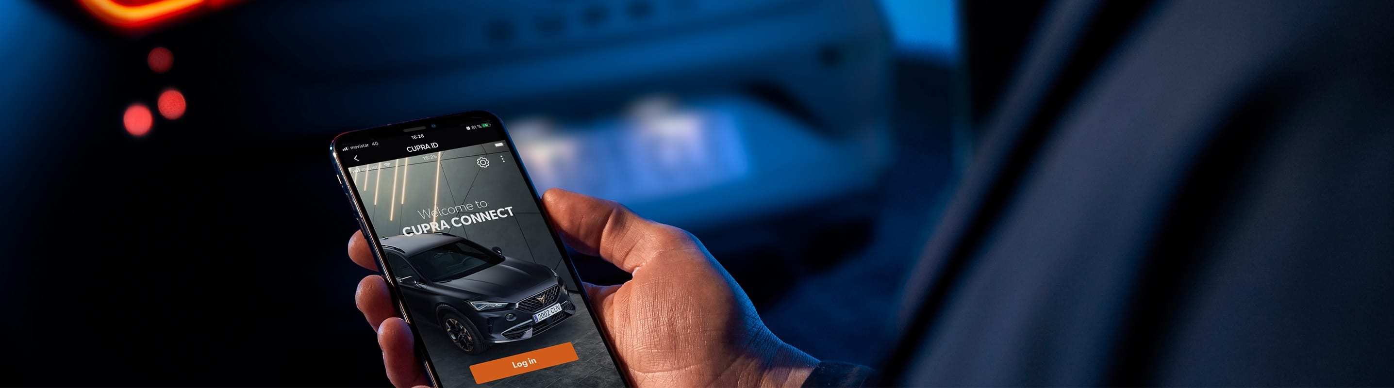 CUPRA CONNECT App auf einem Smartphone 